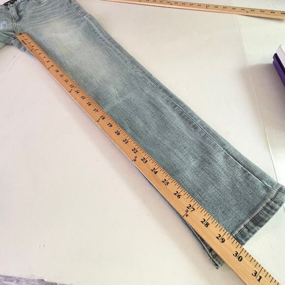 Homme + Femme NEW Skinny Blue Jeans Mens Sz 32 Light Wash Stretch Streetwear - Picture 8 of 9